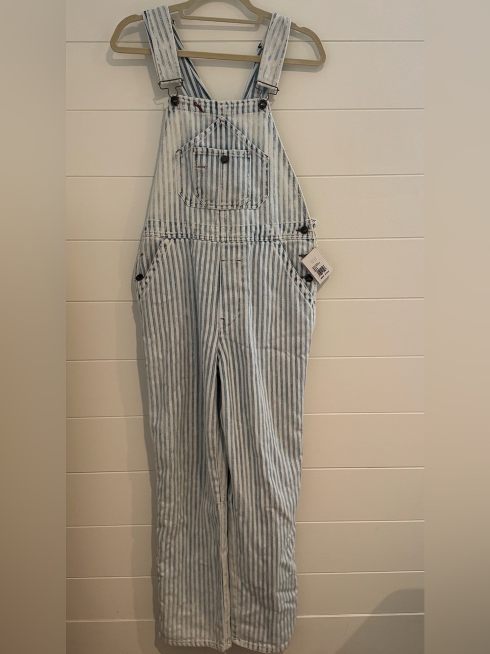 Faherty Topsail Railroad Stripe Overalls Size S NWT $178